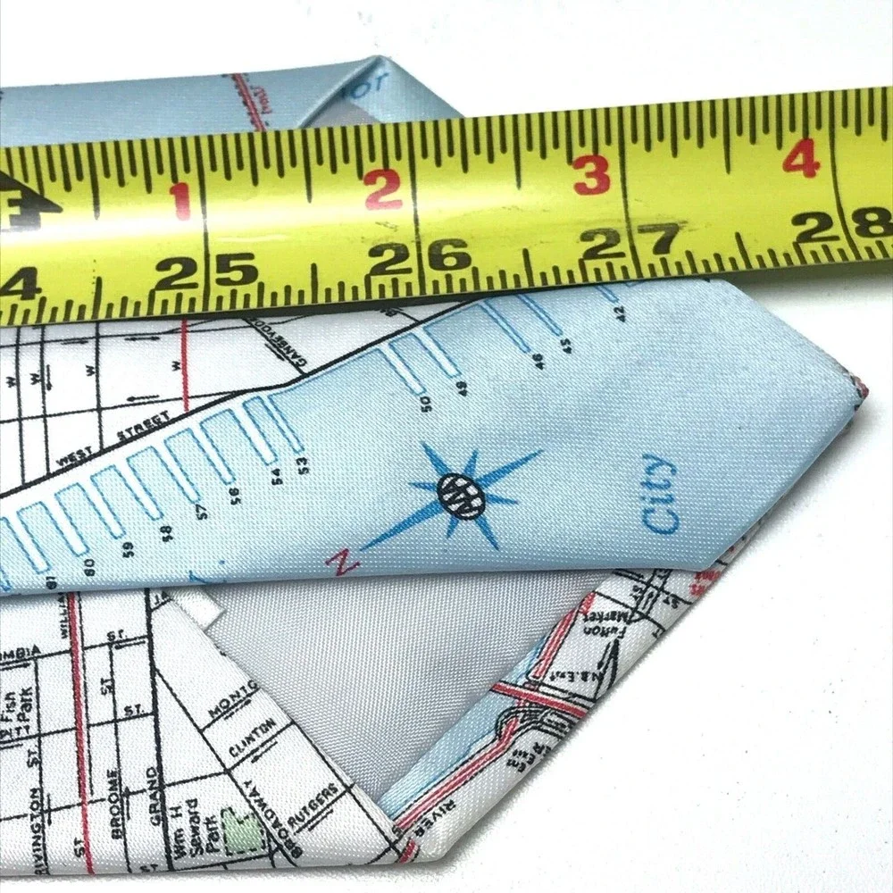 Rene Chagal New York City Tie NY Empire State Statue of Liberty Map Necktie 56